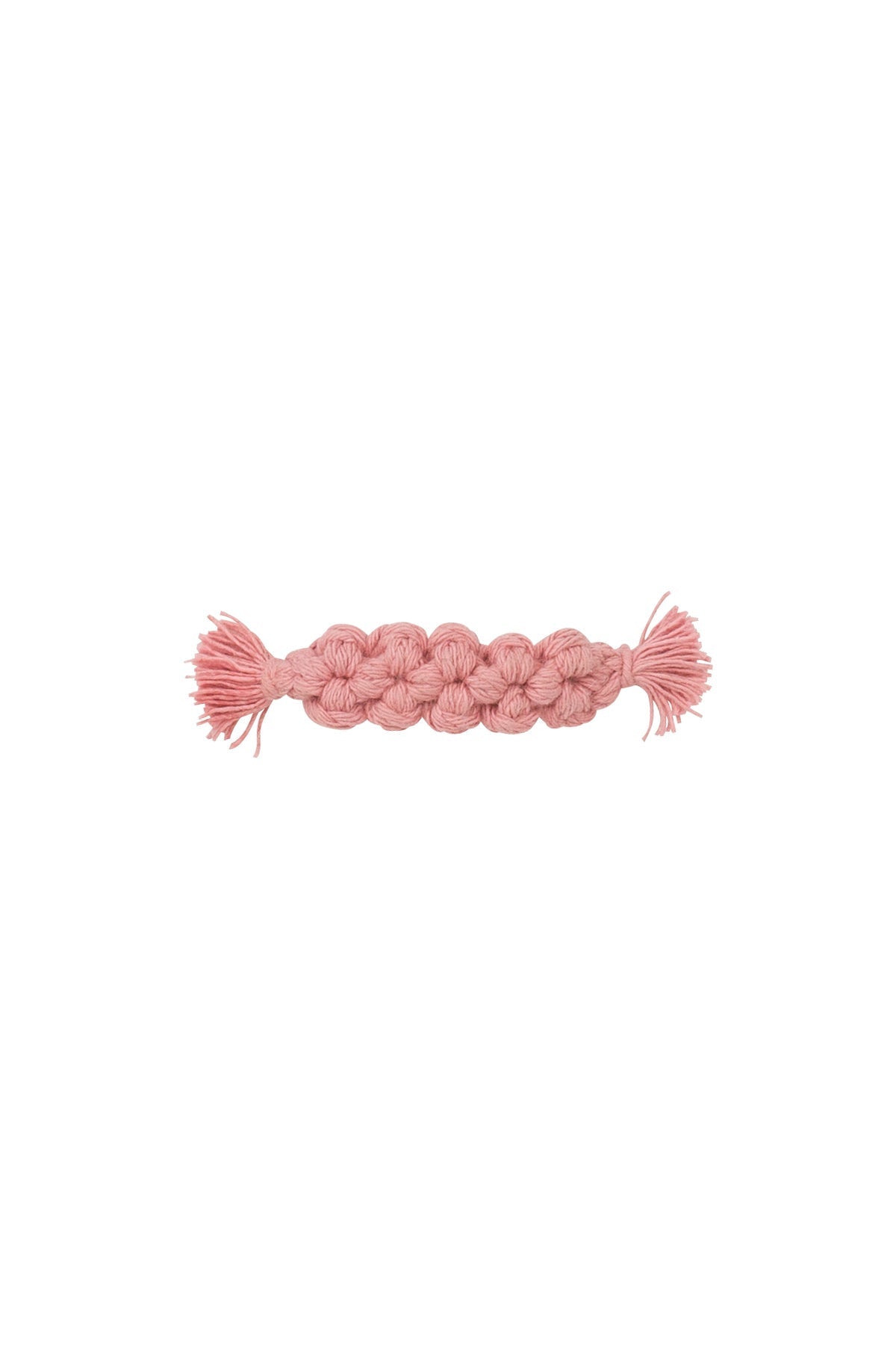 Daisy Fringe Log Clip - Rose