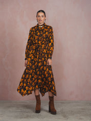 Asymmetrical Print Dress