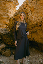 Dalia Skirt -Raisin