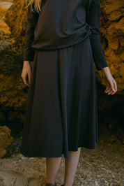 Dalia Skirt -Raisin