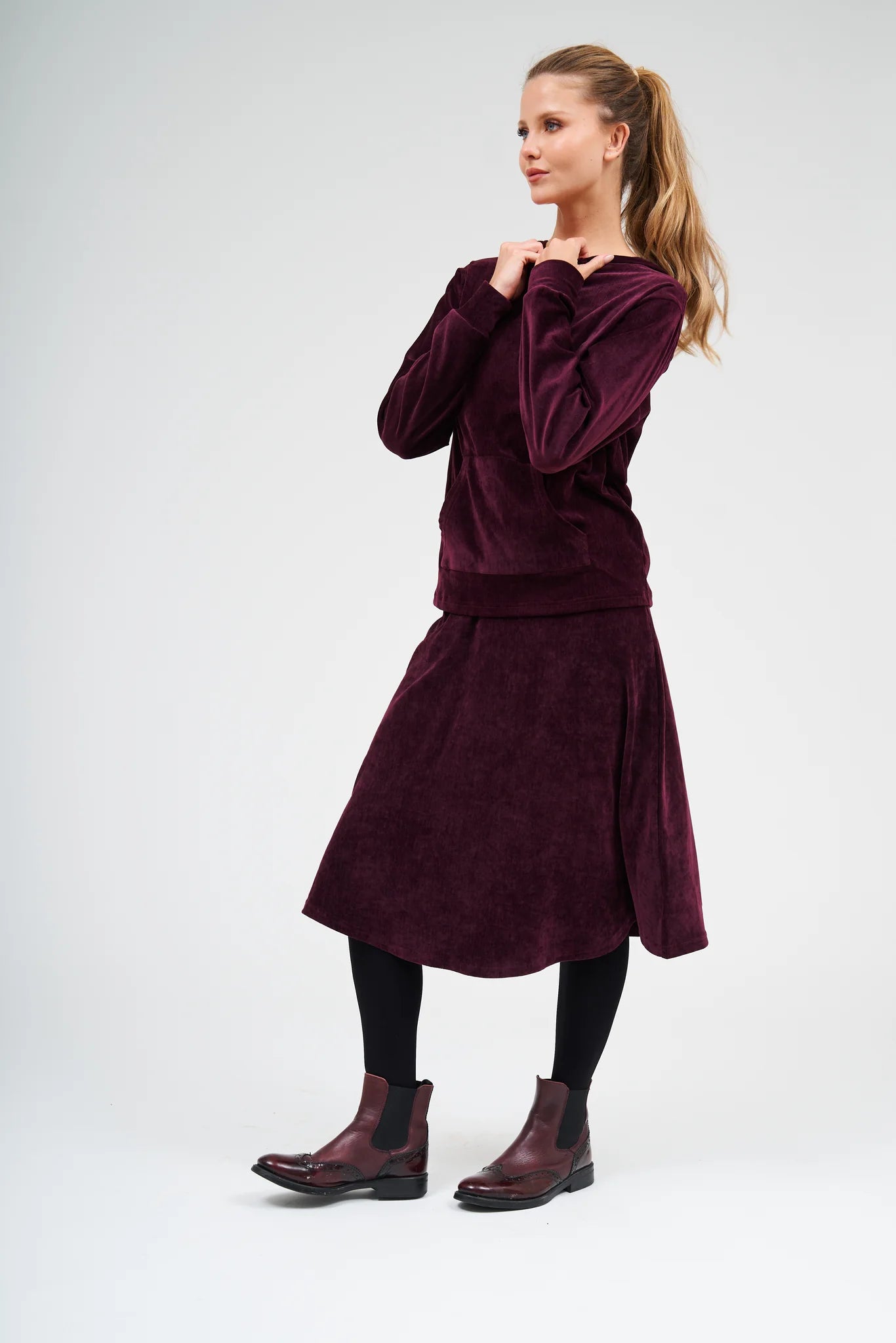 Riva Top with Hood - Burgundy