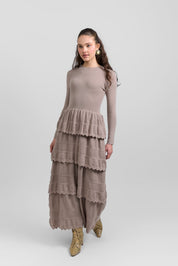 Tiered Knit Dress