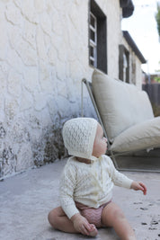 Stitch Collection - Diamond Pointelle Knit Bonnet