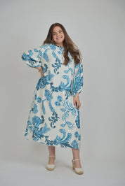 LIORA DRESS (AZURE BLOOM)