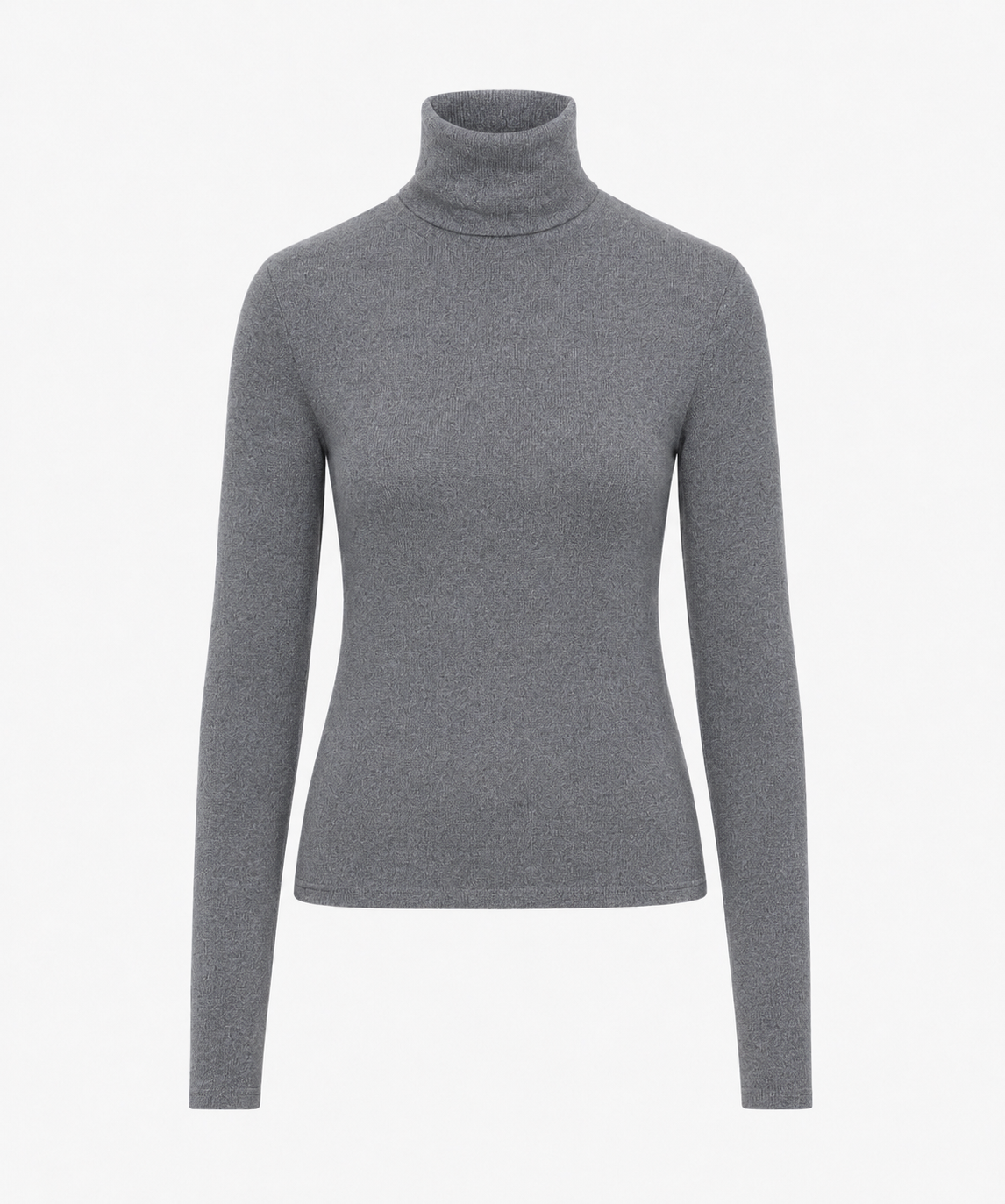 Seamless Knit Turtleneck - Grey