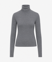 Seamless Knit Turtleneck - Grey