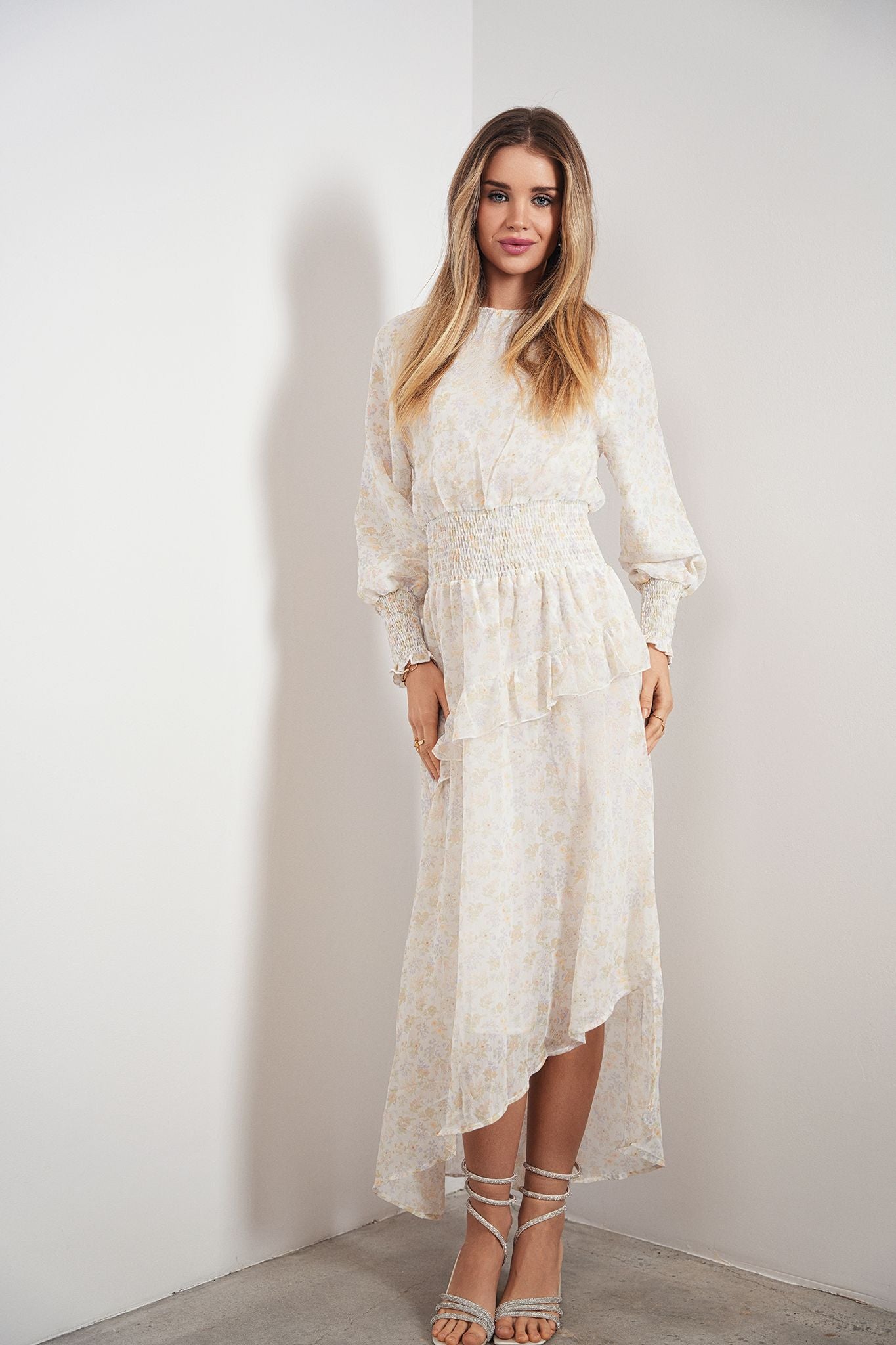 High-Low Smocked Waist Dress