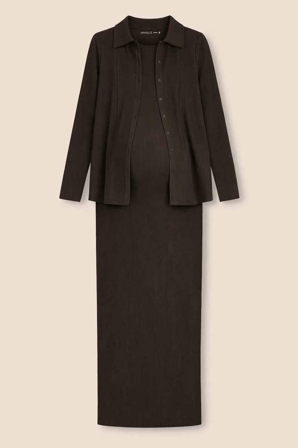 Pierre Maternity Dress in Rustic Brown