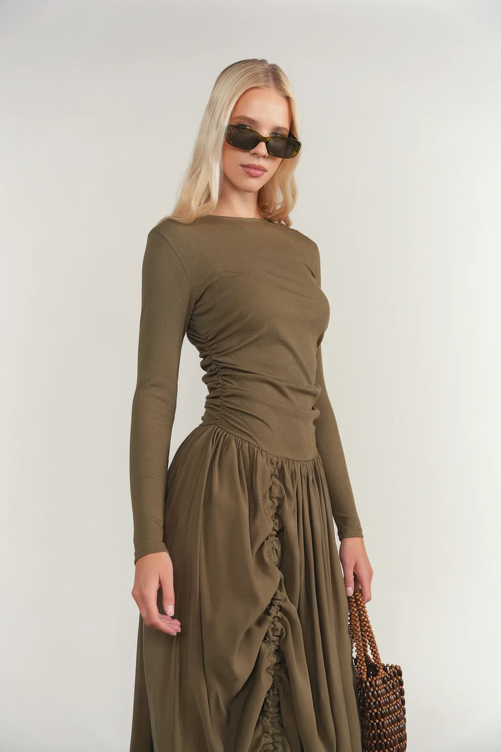 Savoy Dress in Bay Leaf