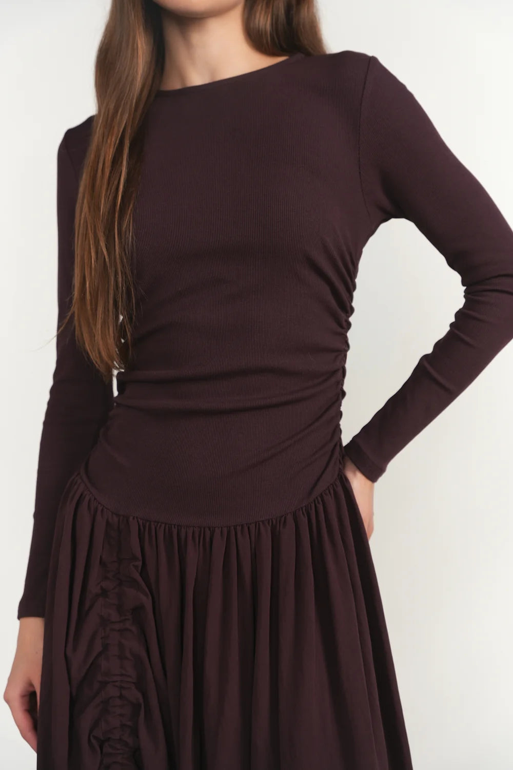 Savoy Dress in Eggplant