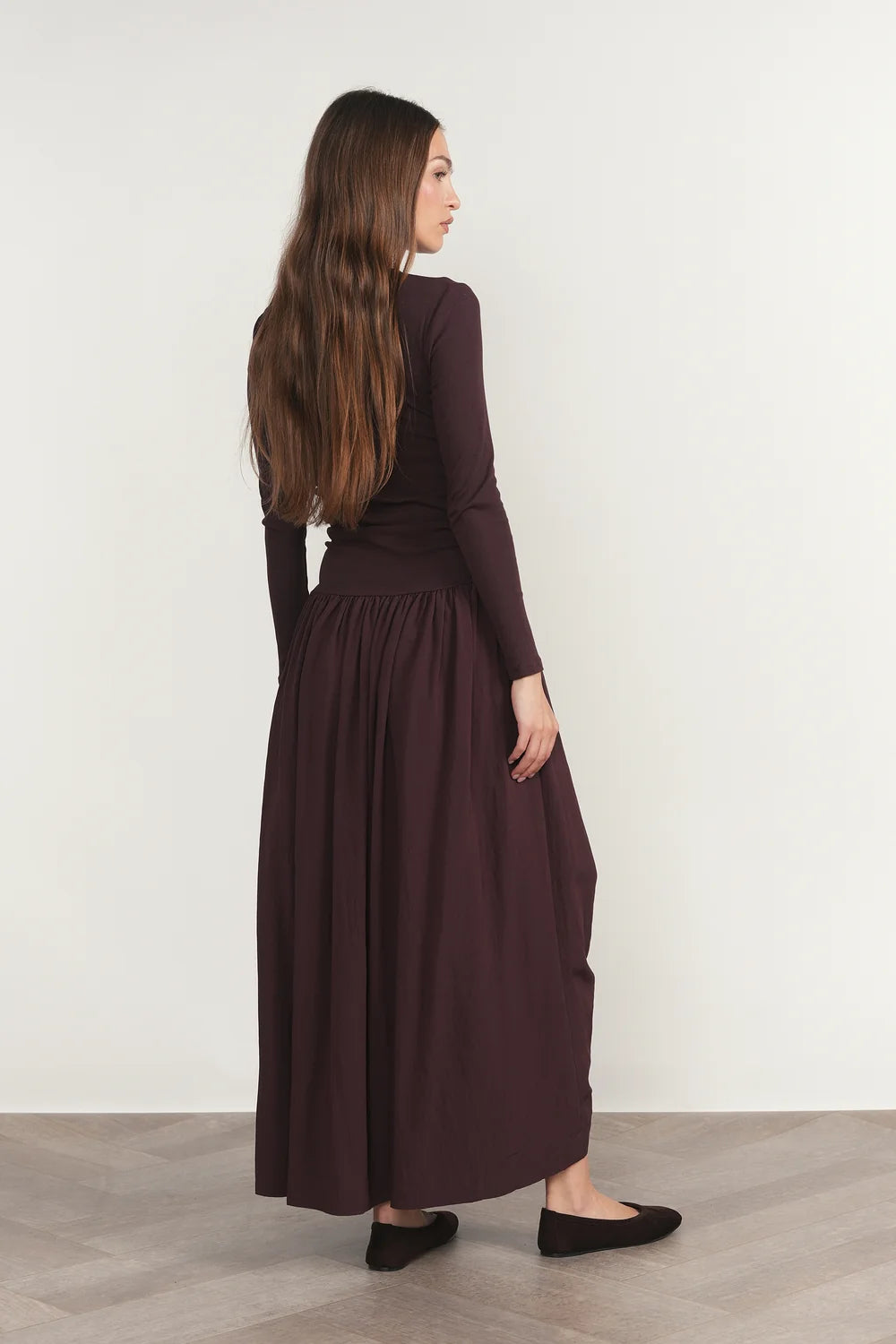Savoy Dress in Eggplant