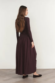 Savoy Dress in Eggplant