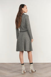 Trent Skirt in Black Tweed