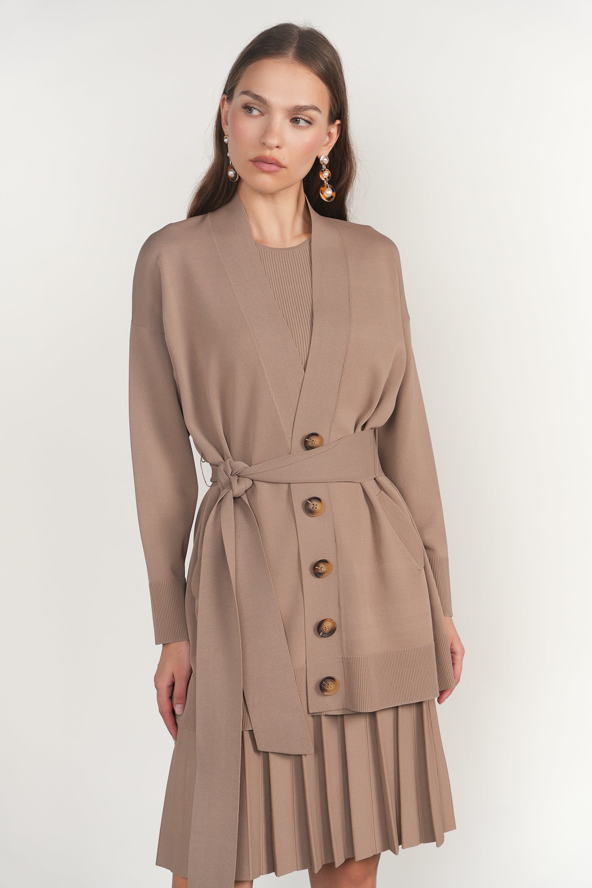 Duoro Cardigan in Sandstone
