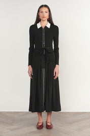 Drina Dress in Black / White