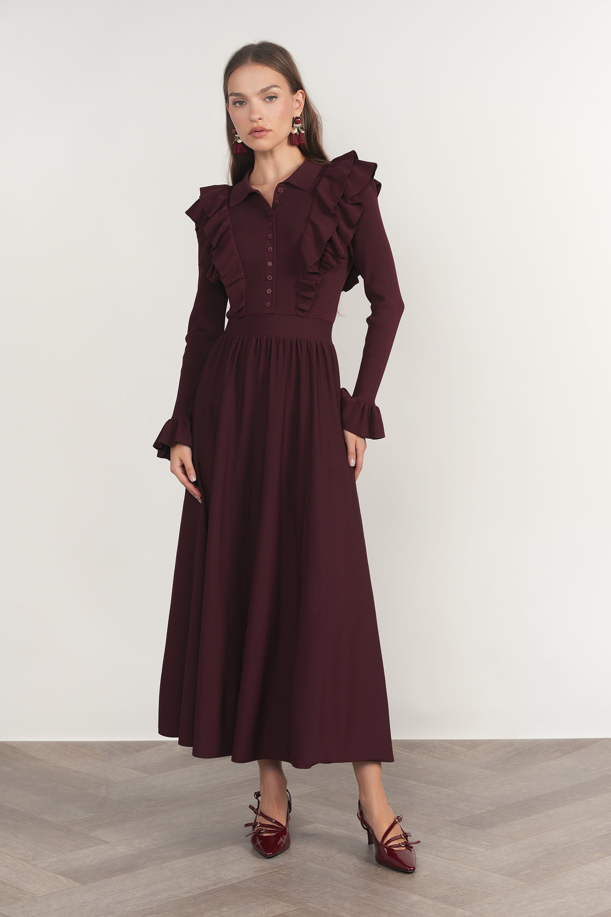 Vienne Dress in Antique Berry
