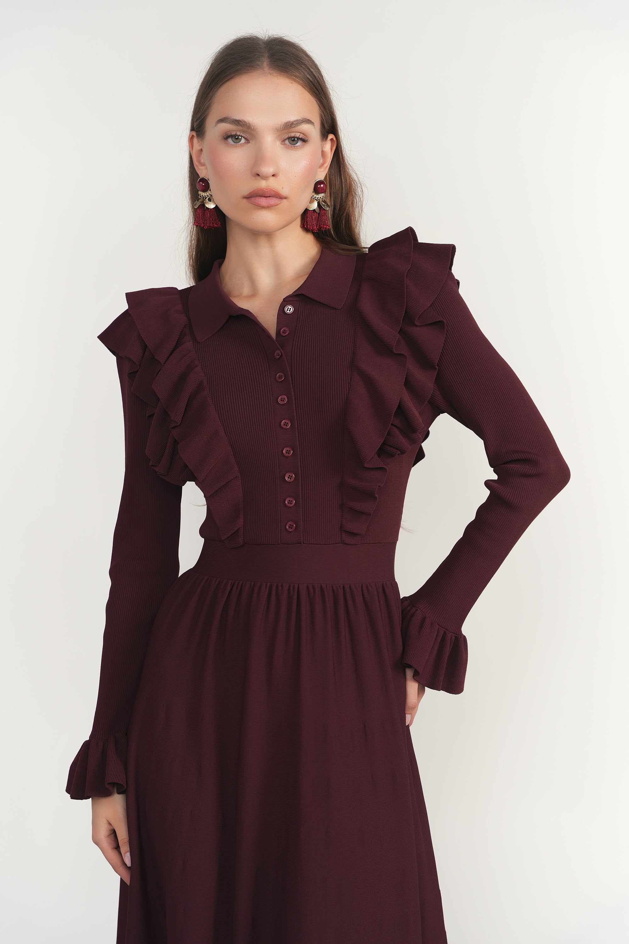 Vienne Dress in Antique Berry
