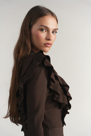 Vienne Dress in Fudge