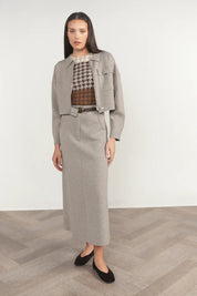 Seine Skirt in Greige Marl