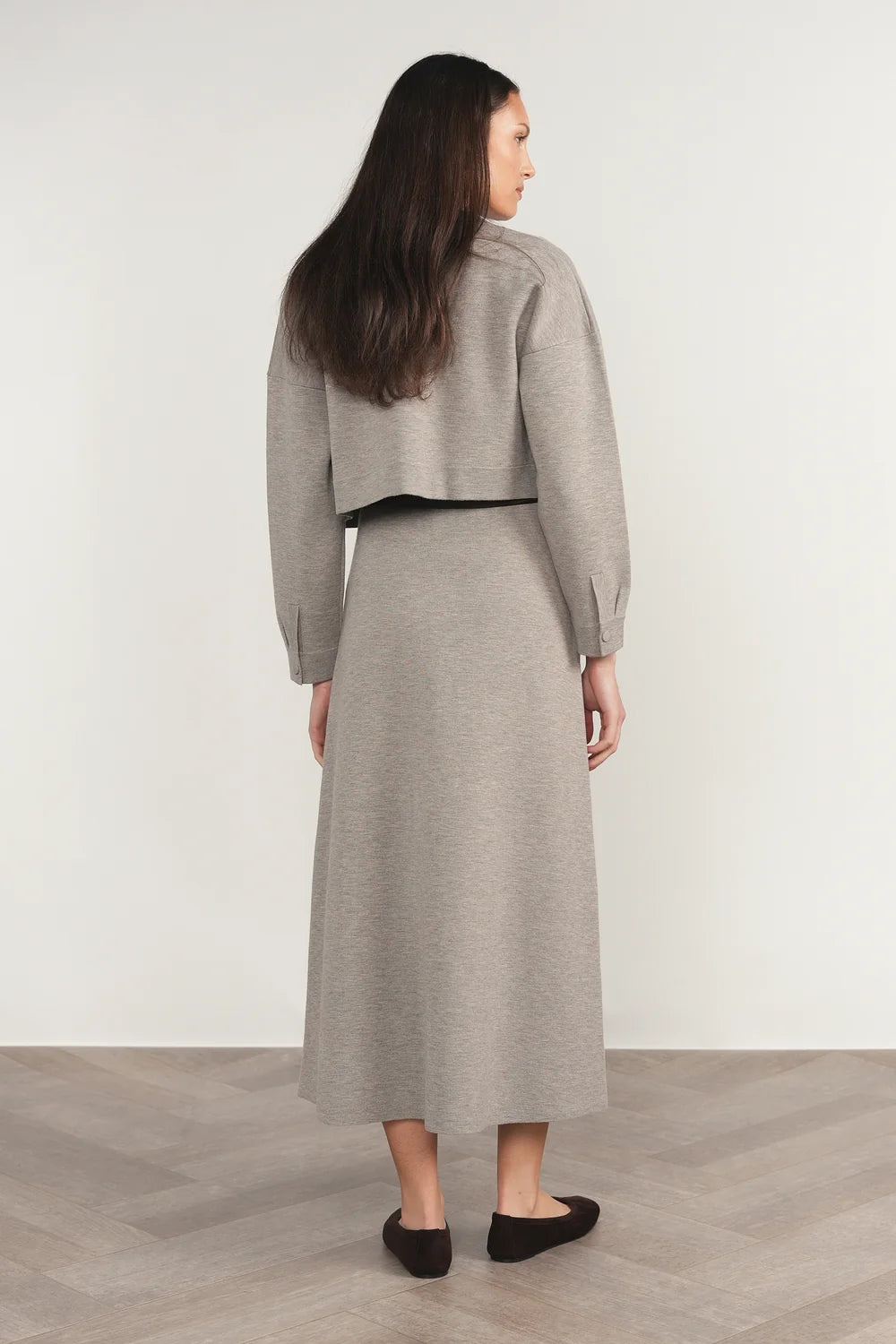 Seine Skirt in Greige Marl