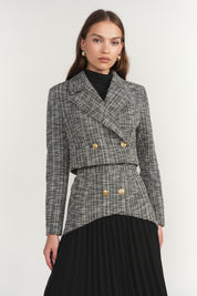 Kura Blazer in Black Plaid