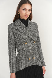 Kura Blazer in Black Plaid