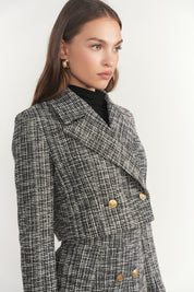 Kura Blazer in Black Plaid