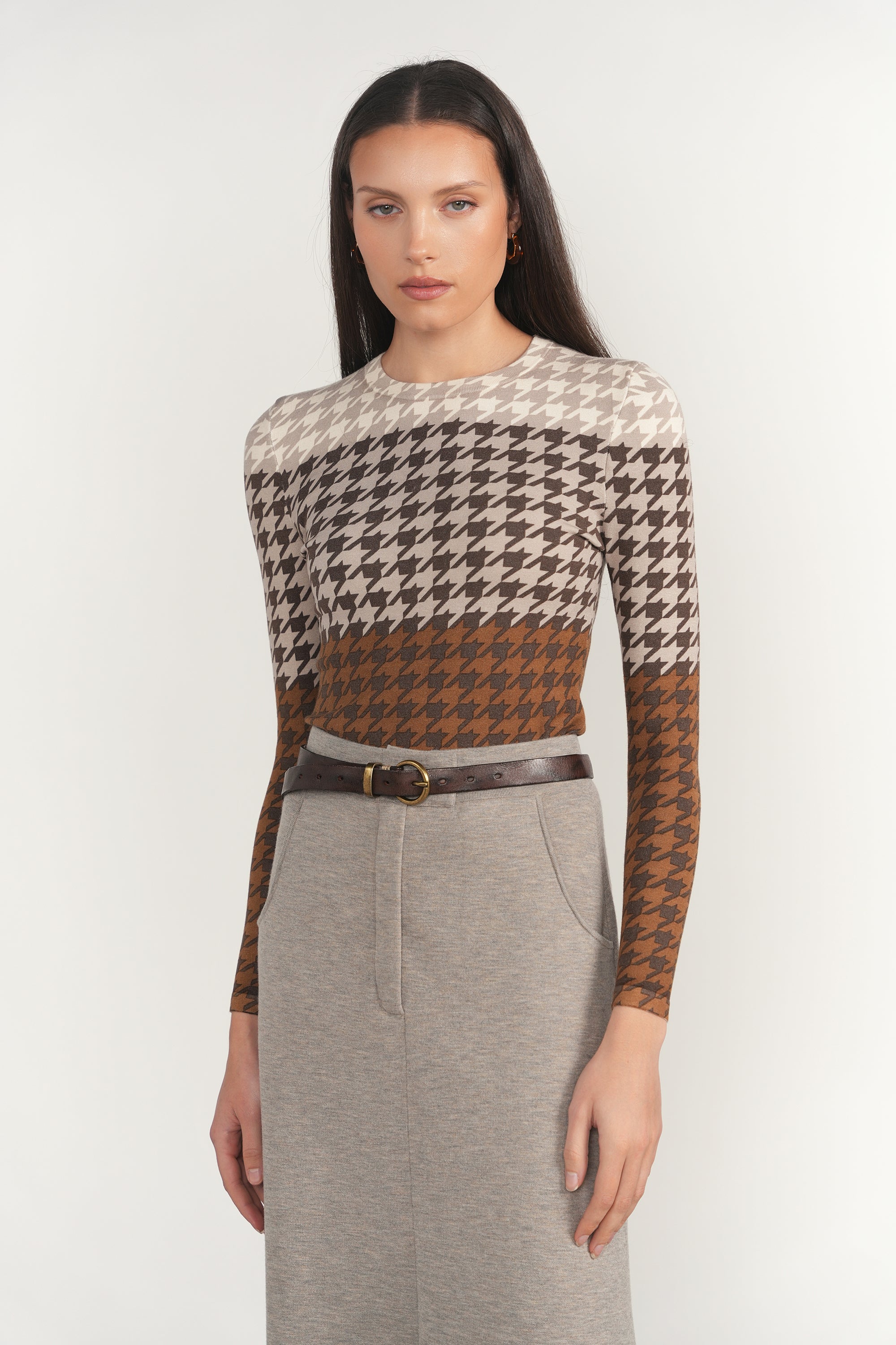 Kasai Sweater in Houndstooth