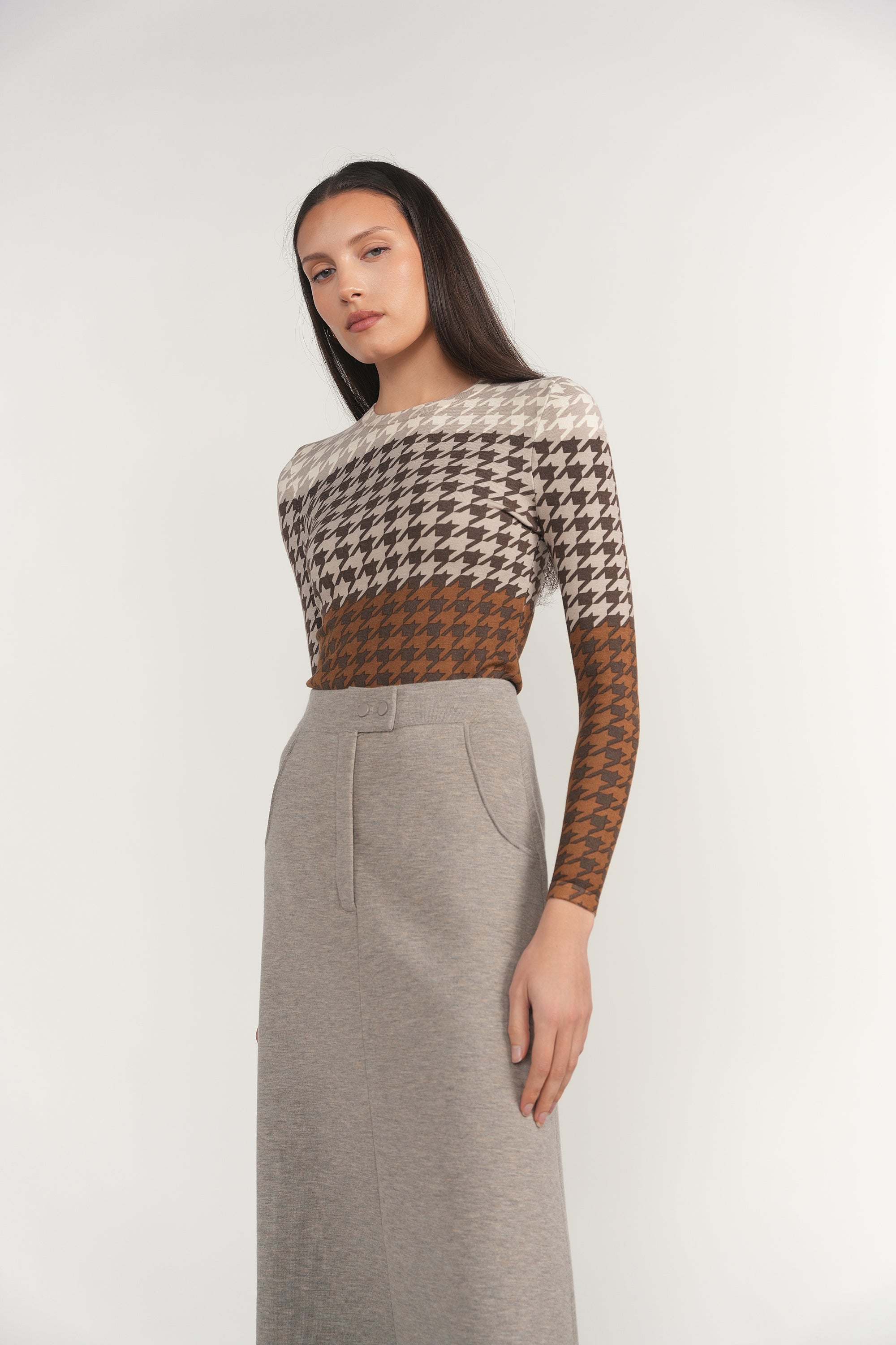 Kasai Sweater in Houndstooth
