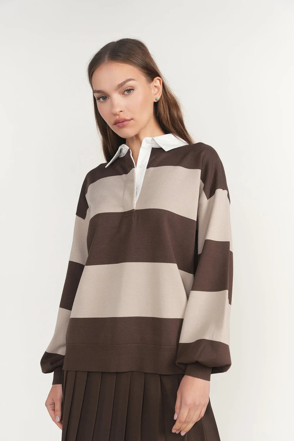 Ness Sweater in Fudge / Bone