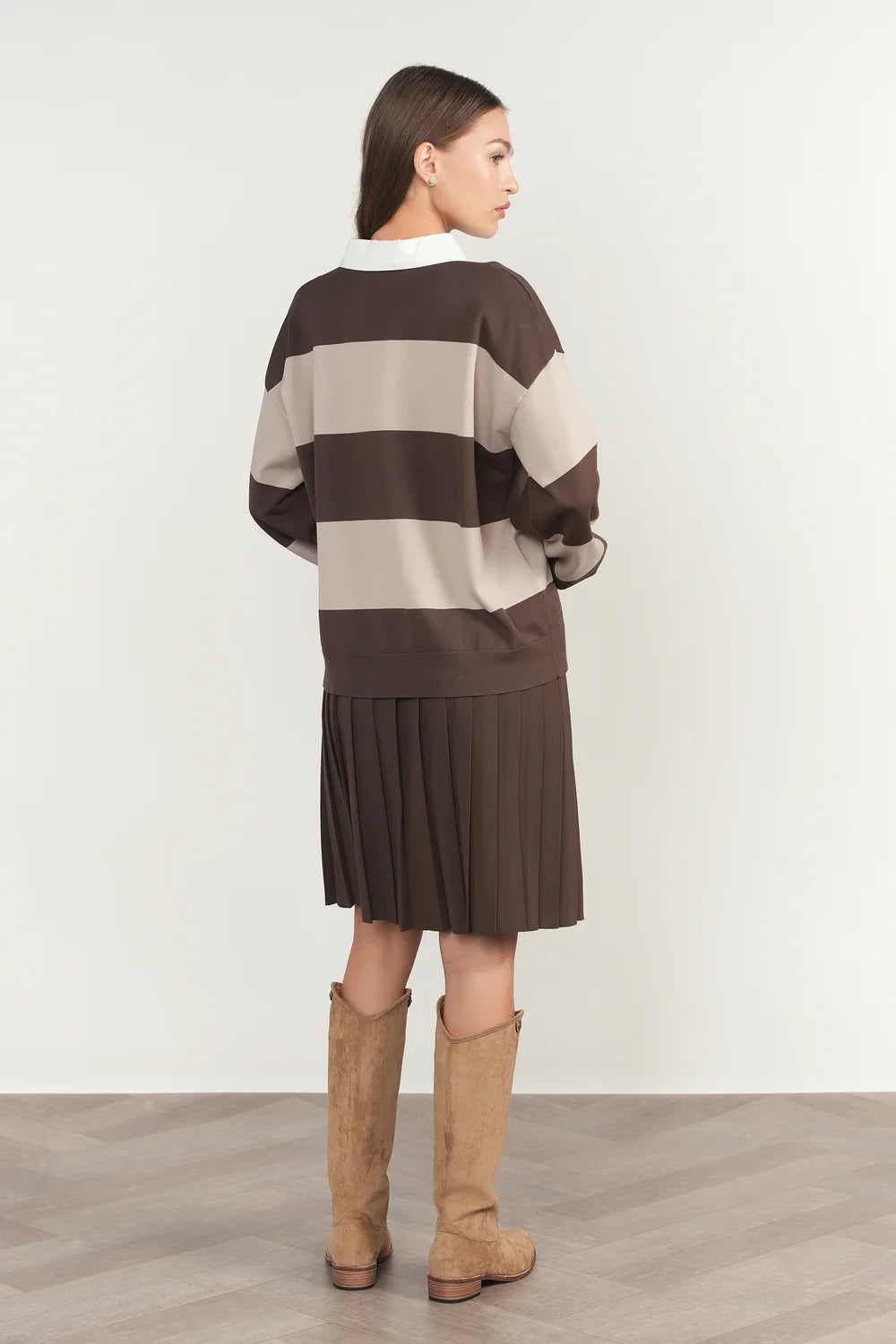 Ness Sweater in Fudge / Bone
