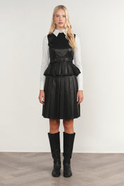 Cam Leather Top in Black