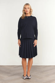 Montia Top in Deep Indigo Navy