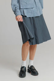 Pleated Skirt Grey