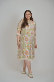 BEACH HOUSE DRESS (ORANGE PAISLEY)
