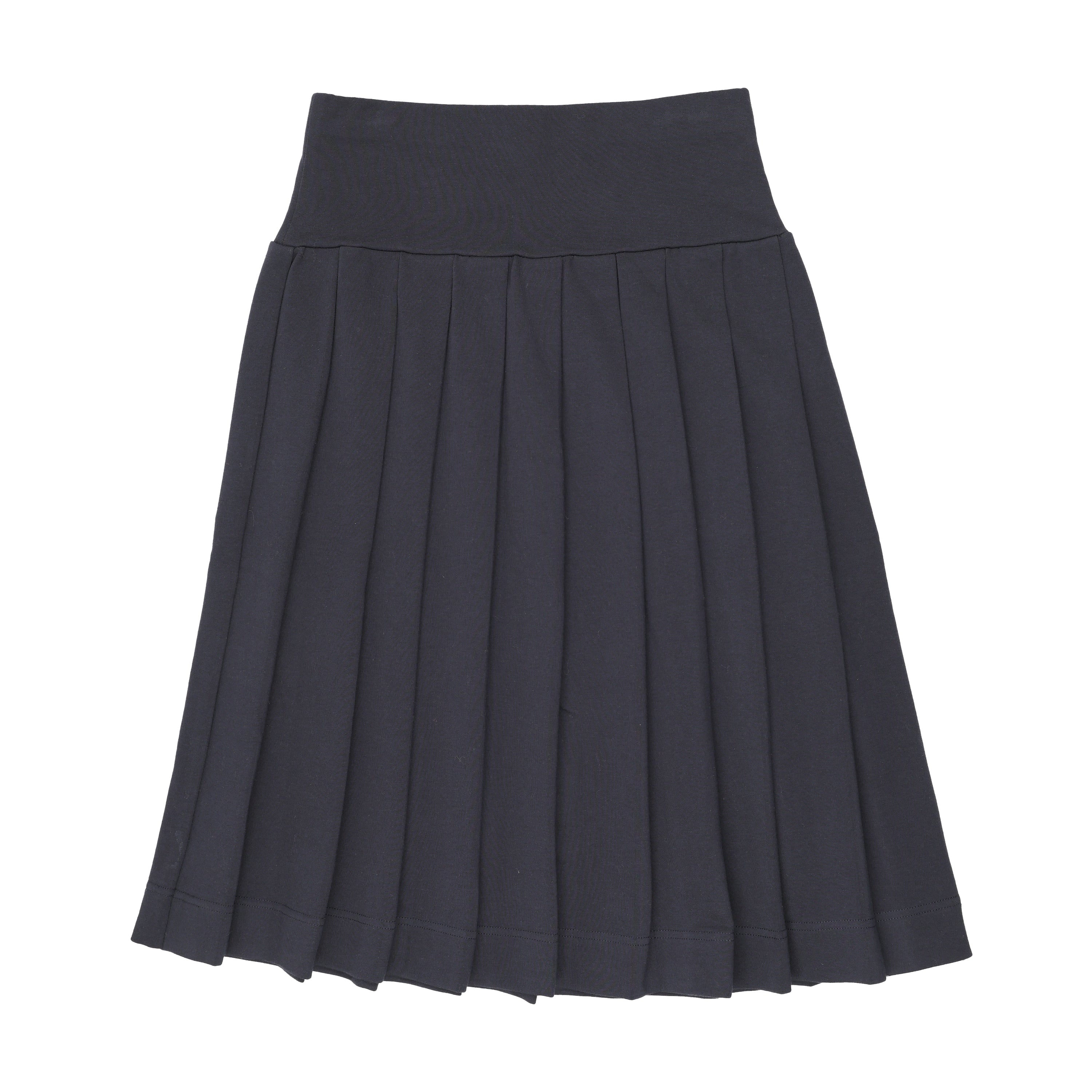 Black Varsity Pleated Skirt