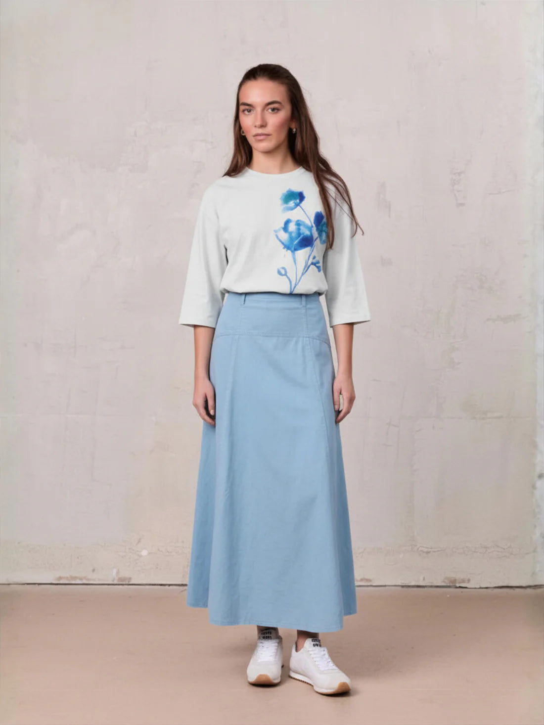 Cotton Yoke Circle Skirt