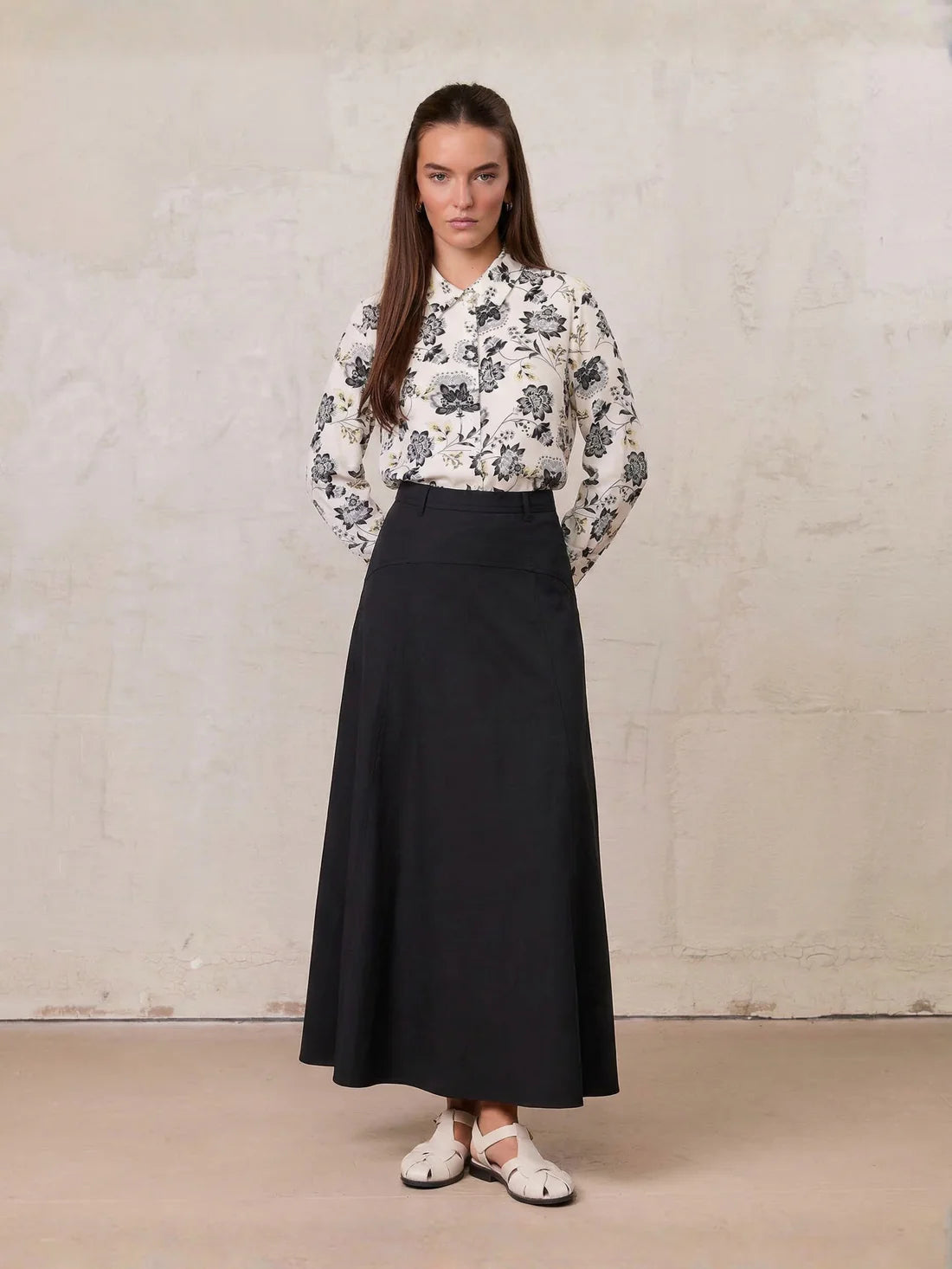 Cotton Yoke Circle Skirt