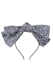Floppy Velvet Headband - Black/White Speckled - PROJECT 6, modest fashion