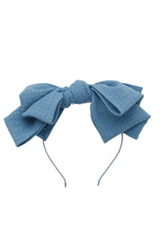 Floppy Muslin Headband - Smoke Blue - PROJECT 6, modest fashion