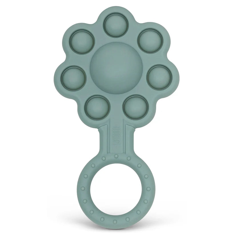 Silicone Poppin Rattle Flowers Sage