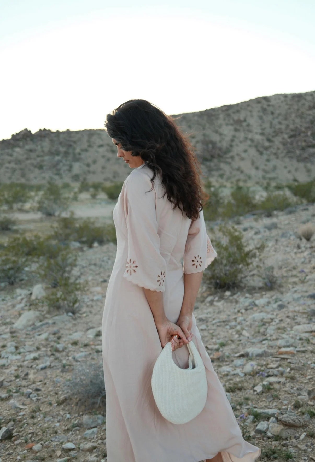 Linen Eyelet Dress