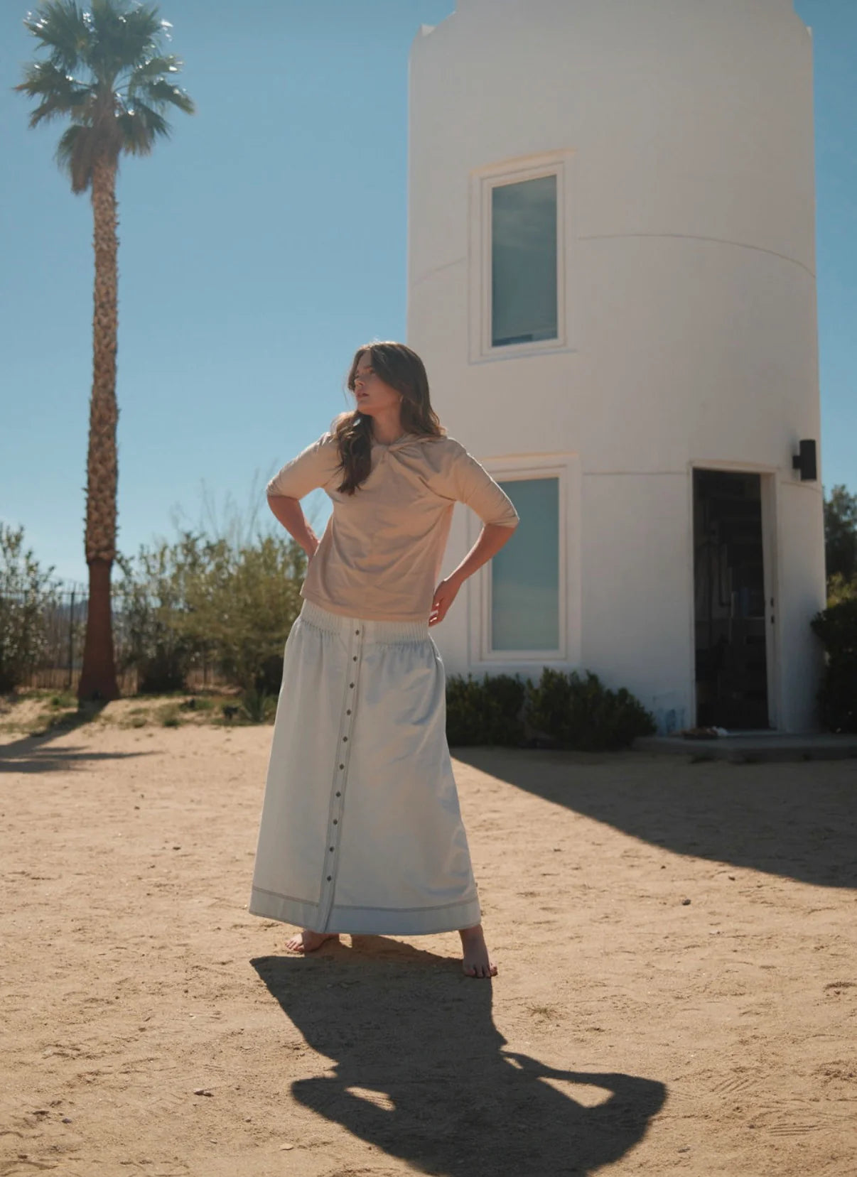 Washed Tencel Skirt