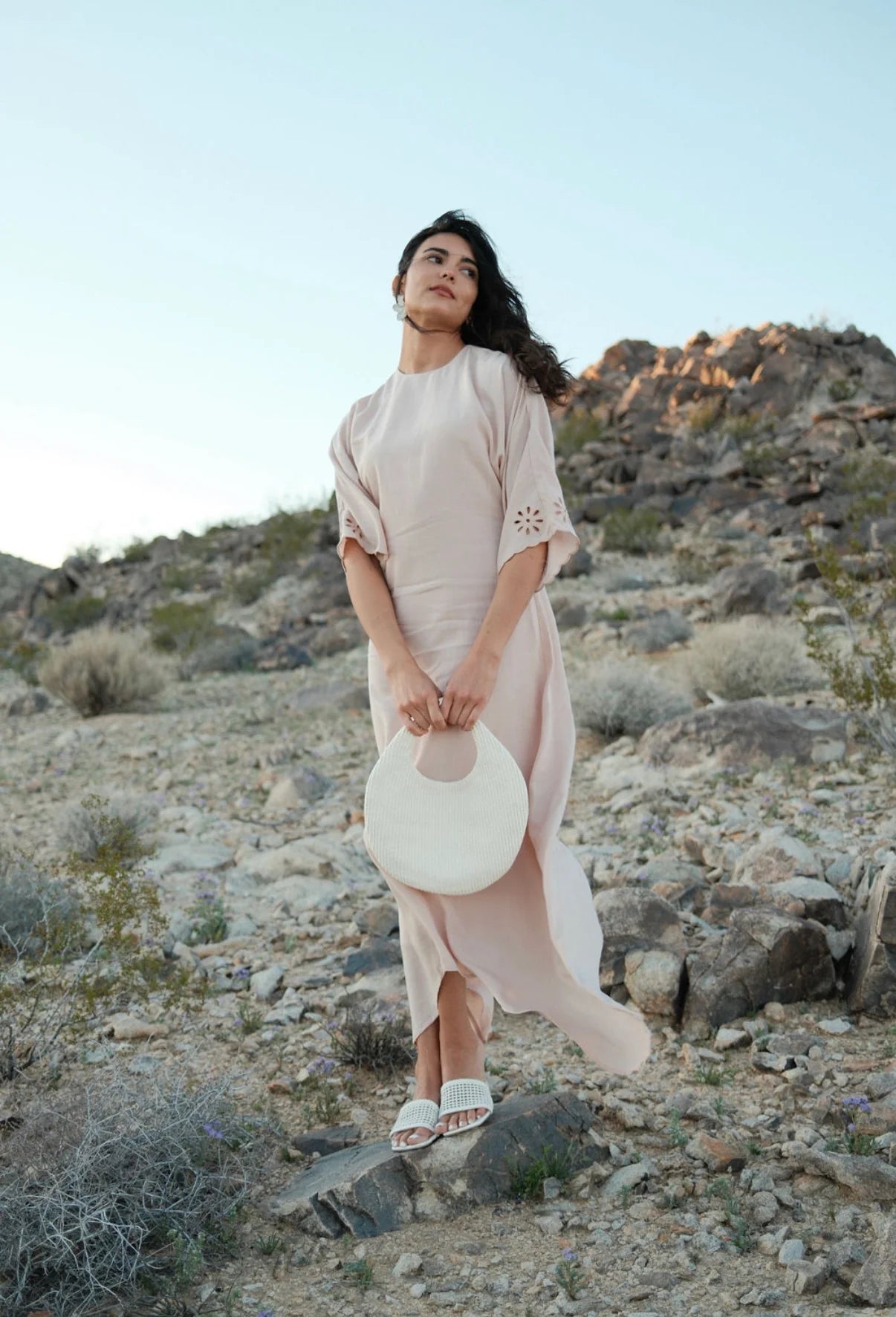 Linen Eyelet Dress