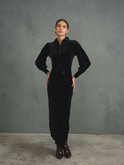 Velour Tie Dress