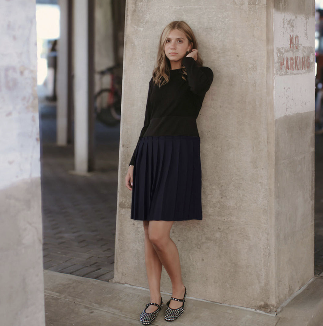 Luxe Pleated Knit Dress