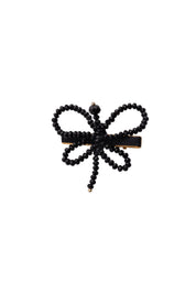 Glass Butterfly Clip - Black