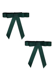 Grosgrain Bow Clip Set (2) - Spruce - PROJECT 6, modest fashion