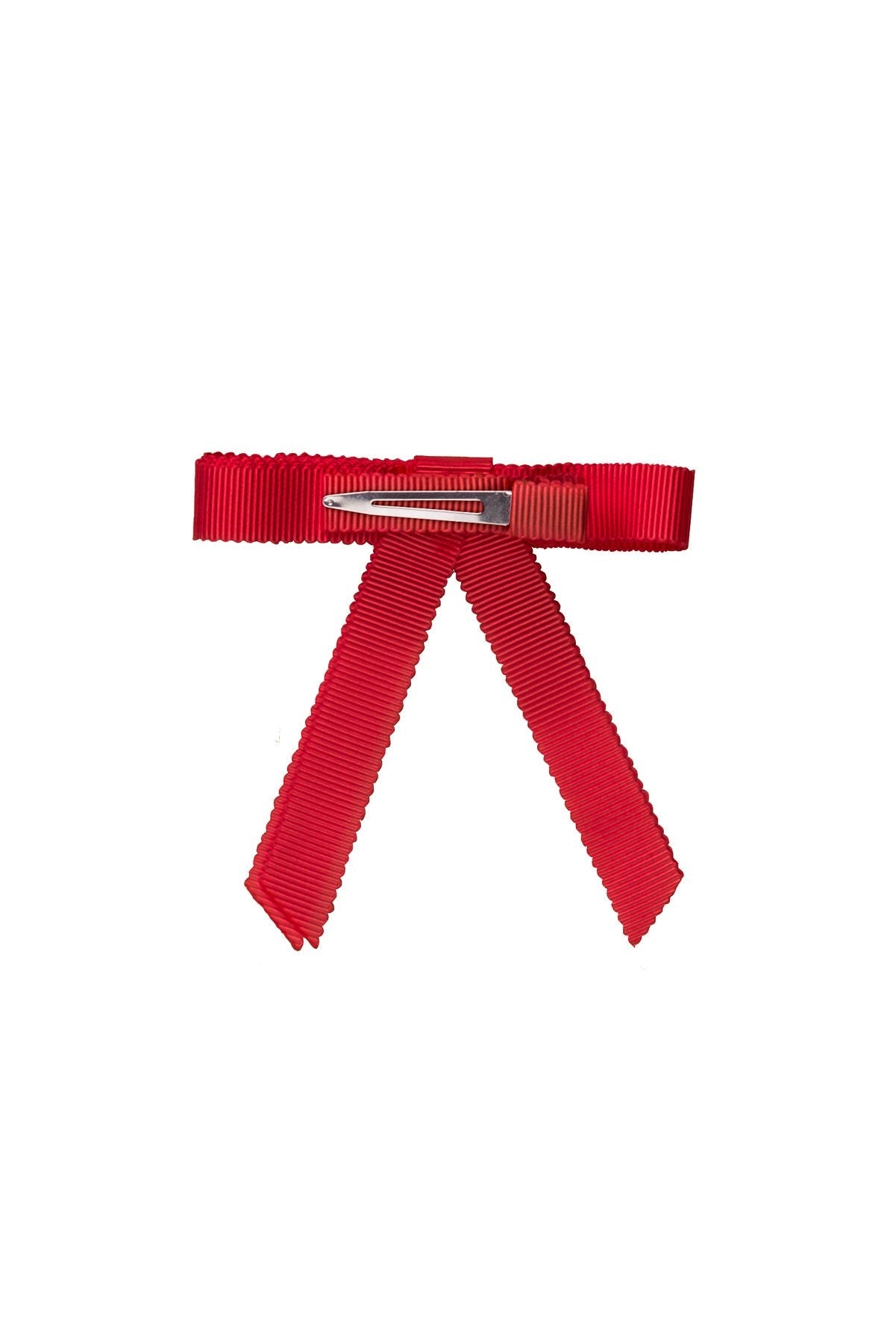 Grosgrain Bow Clip Set (2) - Poppy Red - PROJECT 6, modest fashion