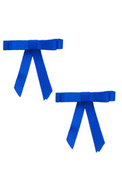 Grosgrain Bow Clip Set (2) - Electric Blue - PROJECT 6, modest fashion